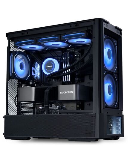 LIAN LI LANCOOL 207 DIGITAL BLACK - 6" LCD SCREEN - ATX PC CASE (4 FANS) 2 X 140MM & 2 X 120MM PWM