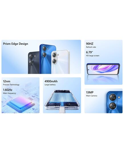 MEIZU SMARTPHONE MBLUE 21, 6.79", 6/128GB, 4900MAH, ΜΑΎΡΟ