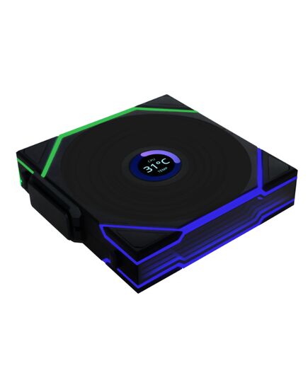 LIAN LI UNI FAN TL-LCD WIRELESS REVERSE 120 BLACK (1PC) CASE FAN
