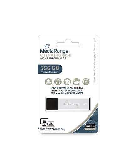 MEDIARANGE USB 3.0 HIGH PERFORMANCE FLASH DRIVE, 256GB (MR1903)