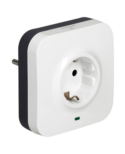 LEGRAND SURGEARREST 1 OUTLET WHITE, 2 X RJ45