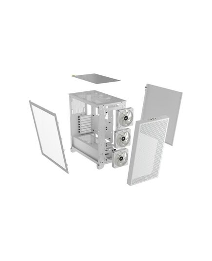 CORSAIR MID TOWER ATX CASE 3000D RGB AIRFLOW WINDOWED TEMPERED GLASS - WHITE - CC-9011256-WW