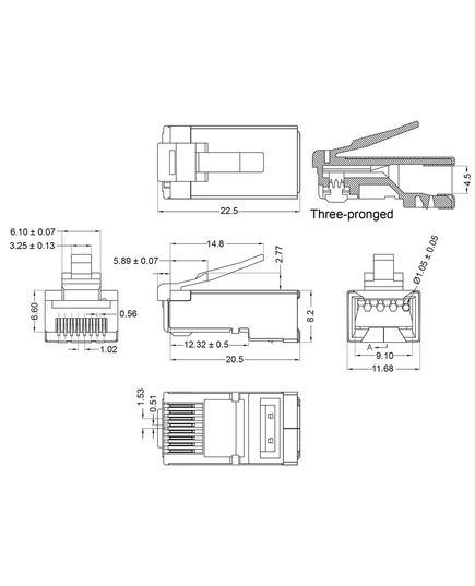 GOOBAY ΒΎΣΜΑ RJ45 93829, CAT 6 STP, ΜΕΤΑΛΛΙΚΌ, 10ΤΜΧ