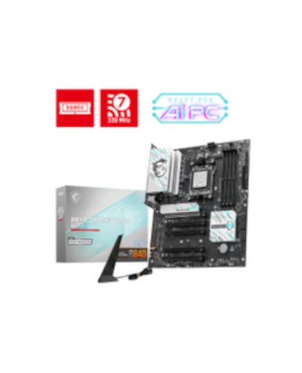 MSI MB B840 GAMING PLUS WIFI, SOCKET AMD AM5, CS AMD B840, 4 DIMM SOCKETS DDR5, HDMI, PCI-E GEN 4.0, 2.5G LAN, WIFI, ATX, 3YW.