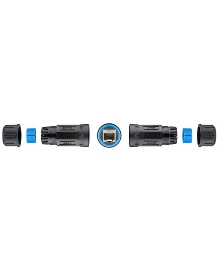 POWERTECH ΑΔΙΆΒΡΟΧΟΣ ΣΎΝΔΕΣΜΟΣ RJ45 CAB-N427, CAT 6, IP68, ΜΑΎΡΟΣ