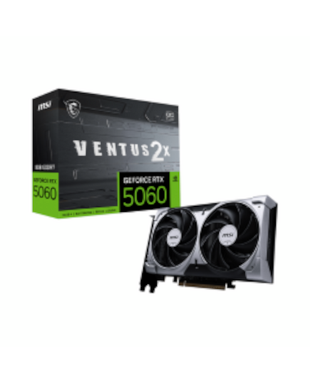 MSI VGA PCI-E NVIDIA GF RTX 5060 8G VENTUS 2X OC, 8GB/128BIT, GDDR7, HDMI/ 3XDP, 2 SLOT FANSINK, DUAL FAN, 3YW.