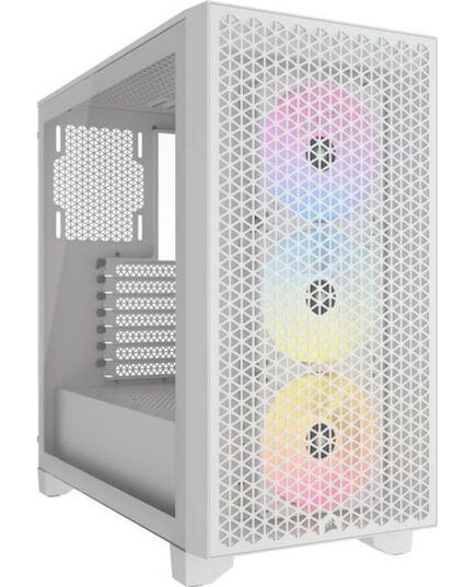CORSAIR MID TOWER ATX CASE 3000D RGB AIRFLOW WINDOWED TEMPERED GLASS - WHITE - CC-9011256-WW