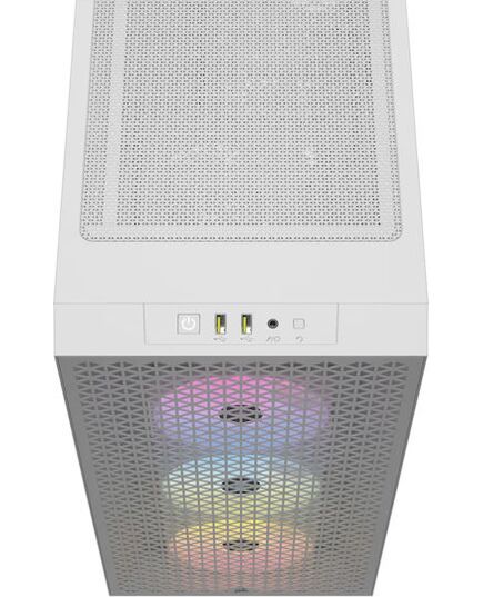 CORSAIR MID TOWER ATX CASE 3000D RGB AIRFLOW WINDOWED TEMPERED GLASS - WHITE - CC-9011256-WW