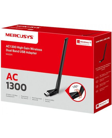 MERCUSYS AC1300 HIGH GAIN WIRELESS DUAL BAND USB ADAPTER (MA30H) (MERMA30H)