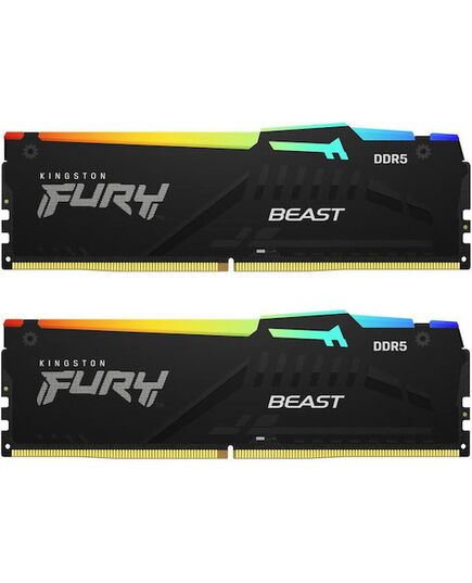 KINGSTON MEMORY KF568C34BBEAK2-32 FURY BEAST DDR5, 6800MT/S, BLACK RGB, 32GB, KIT