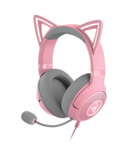 RAZER KRAKEN KITTY V2 PINK RGB USB 7.1 GAMING HEADSET KITTY EARS PC / PS5 / SWITCH (RZ04-04730200-R3M1) (RAZRZ04-04730200-R3M1)