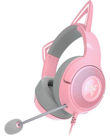RAZER KRAKEN KITTY V2 PINK RGB USB 7.1 GAMING HEADSET KITTY EARS PC / PS5 / SWITCH (RZ04-04730200-R3M1) (RAZRZ04-04730200-R3M1)