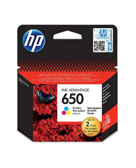 HP 650 INK CARTRIDGE 1 PC(S) ORIGINAL CYAN, MAGENTA, YELLOW