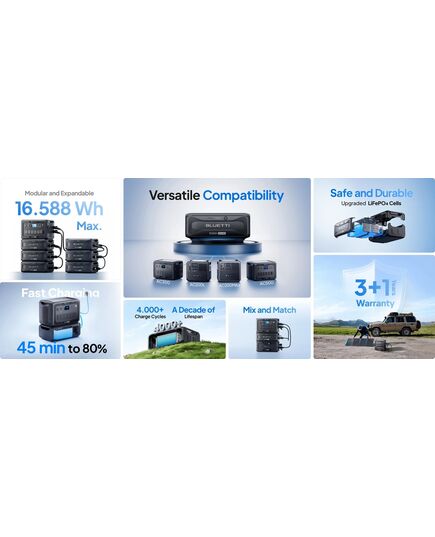 BLUETTI EXPANSION BATTERY B300K LIFEPO4 2764WH