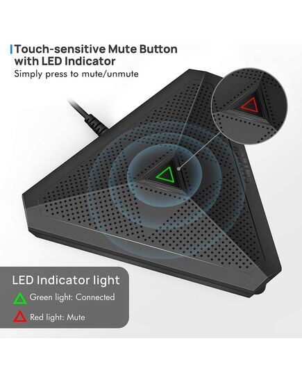 CMTECK ΕΠΙΤΡΑΠΈΖΙΟ ΜΙΚΡΌΦΩΝΟ M001, OMNIDIRECTIONAL, USB, ΜΑΎΡΟ