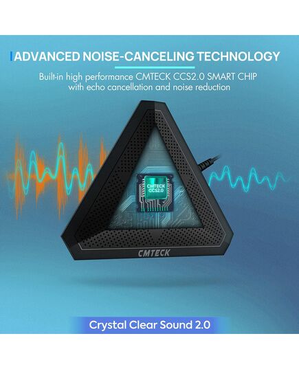 CMTECK ΕΠΙΤΡΑΠΈΖΙΟ ΜΙΚΡΌΦΩΝΟ M001, OMNIDIRECTIONAL, USB, ΜΑΎΡΟ