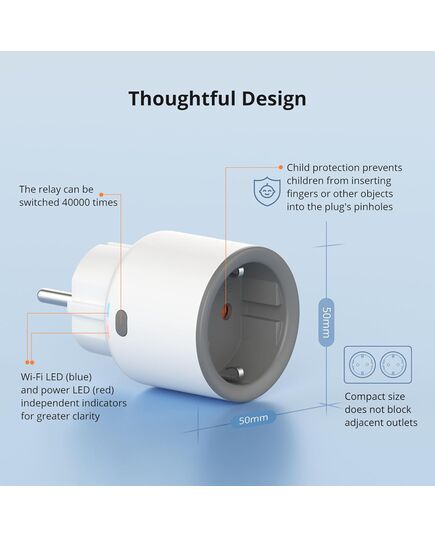 SONOFF SMART ΑΝΤΆΠΤΟΡΑΣ ΡΕΎΜΑΤΟΣ S60TPF, ΜΟΝΌΣ, 4000W, WIFI, ΛΕΥΚΌΣ