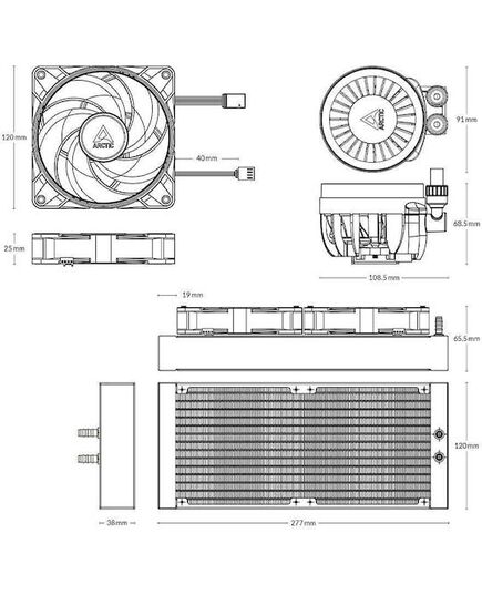 ARCTIC LIQUID FREEZER III PRO 240 A-RGB (BLACK) IMPROVED AIO CPU WATER COOLER 1700,1851,AM4,AM5