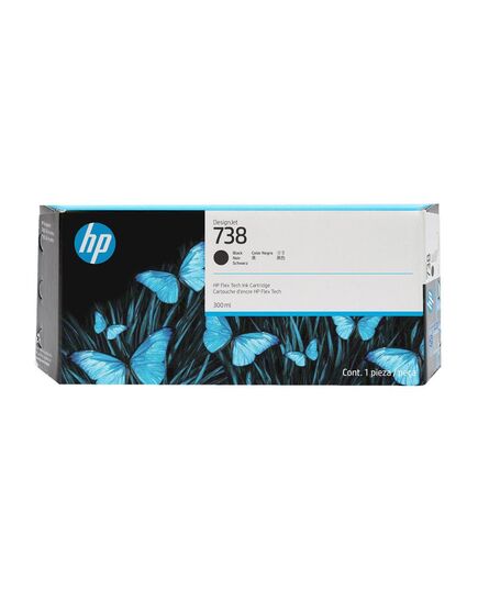 HP ΜΕΛΆΝΙ INKJET NO.738 300-ML BLACK DESIGNJET (498N8A) (HP498N8A)