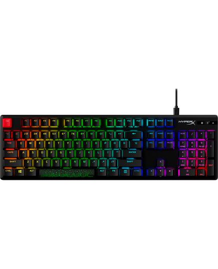 HYPERX ALLOY ORIGINS PBT HX AQUA MECHANICAL FULL SIZE GAMING KEYBOARD (US LAYOUT) - BLACK - 639N5AA