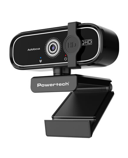 POWERTECH WEB CAMERA PT-1427, 5MP, 2K QHD, ΑΥΤΌΜΑΤΗ ΕΣΤΊΑΣΗ, 1.5M, ΜΑΎΡΗ