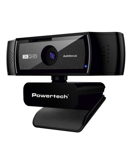 POWERTECH WEB CAMERA PT-1428, 5MP, 2K QHD, ΑΥΤΌΜΑΤΗ ΕΣΤΊΑΣΗ, 1.5M, ΜΑΎΡΗ