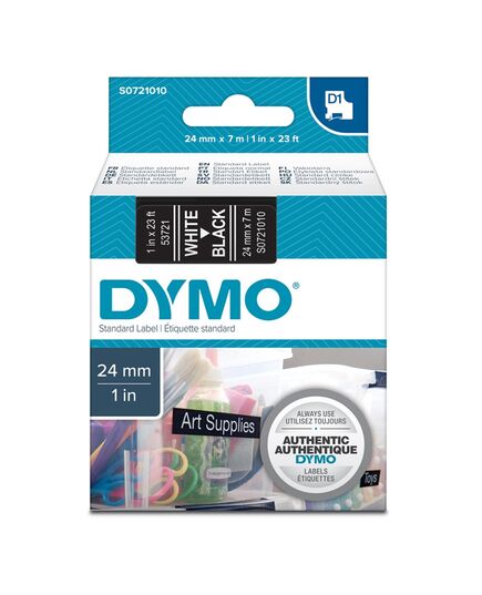 ΤΑΙΝΊΑ ΕΤΙΚΕΤΟΓΡΆΦΟΥ DYMO STANDARD 53721 24 MM X 7 M (ΛΕΥΚΆ ΓΡΆΜΜΑΤΑ ΣΕ ΜΑΎΡΟ ΦΌΝΤΟ) (S0721010) (DYMO53721)