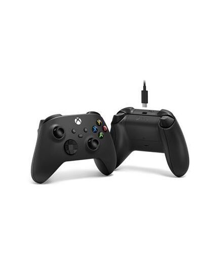 MICROSOFT XBOX WIRELESS CONTROLLER + USB-C CABLE BLACK GAMEPAD ANALOGUE / DIGITAL PC, XBOX ONE, XBOX ONE S, XBOX ONE X, XBOX SERIES S, XBOX SERIES X