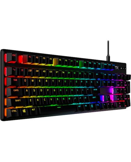 HYPERX ALLOY ORIGINS PBT HX AQUA MECHANICAL FULL SIZE GAMING KEYBOARD (US LAYOUT) - BLACK - 639N5AA