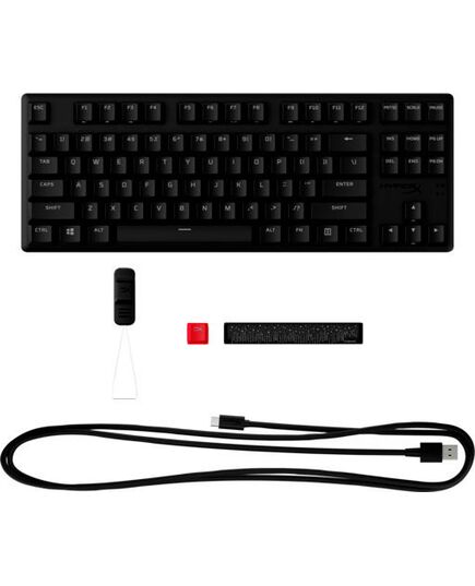 HYPERX ALLOY ORIGINS CORE PBT HX AQUA MECHANICAL TENKEYLESS GAMING KEYBOARD (US LAYOUT) - BLACK - 639N9AA