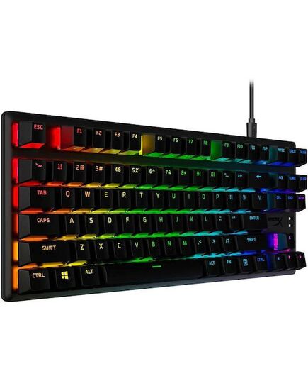 HYPERX ALLOY ORIGINS CORE PBT HX AQUA MECHANICAL TENKEYLESS GAMING KEYBOARD (US LAYOUT) - BLACK - 639N9AA