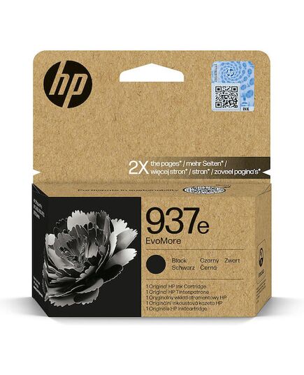 HP 937E EVOMORE BLACK ORIGINAL INK CARTRIDGE