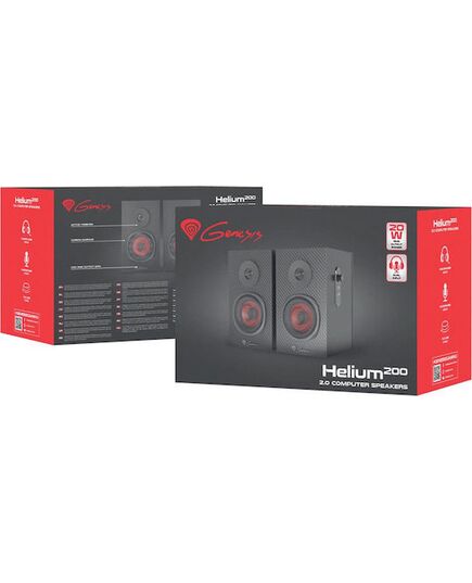 GENESIS GAMING SPEAKERS HELIUM 200, 2.0 BLACK. WOOD (NCS-1305) (GNSNCS-1305)