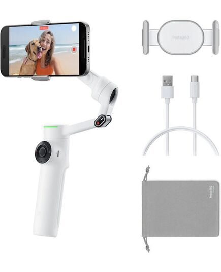 INSTA360 FLOW 2 STANDARD BUNDLE WHITE - A.I. POWERED GIMBAL STABILZER FOR SMARTPHONE USB-C