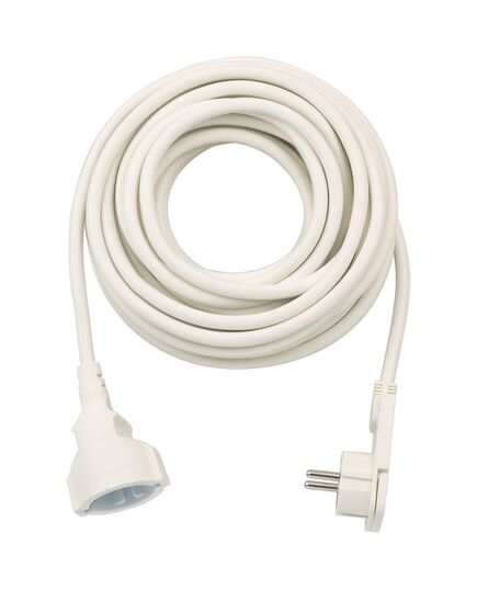 BRENNENSTUHL QUALITY PLASTIC EXTENSION CABLE WITH FLAT PLUG 10M H05VV-F3G1.5 WHITE (1168980210) (BNN1168980210)