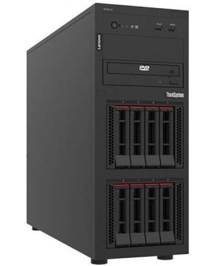 LENOVO ST250 V3 XEON E-2468 8C (2.6GHZ 16MB CACHE/65W), 1X32GB, O/B, 2.5'' HS (8), RAID CONTROLLER 5350-8I, 2X1GBE, HS 800W TITANIUM, XCC2 PLATINUM, NO DVD, 3Y BASIC NBD