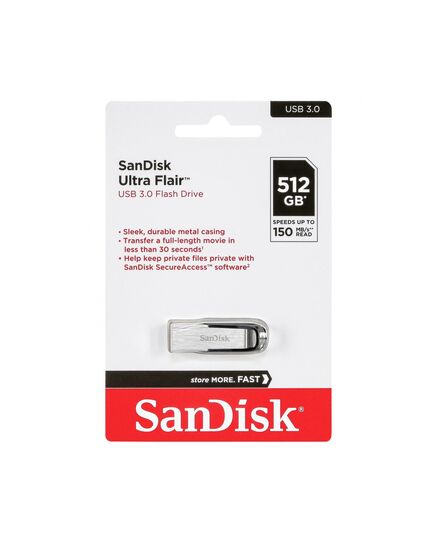 SANDISK CRUZER ULTRA FLAIR USB 3.0 512GB (SDCZ73-512G-G46) (SANSDCZ73-512G-G46)
