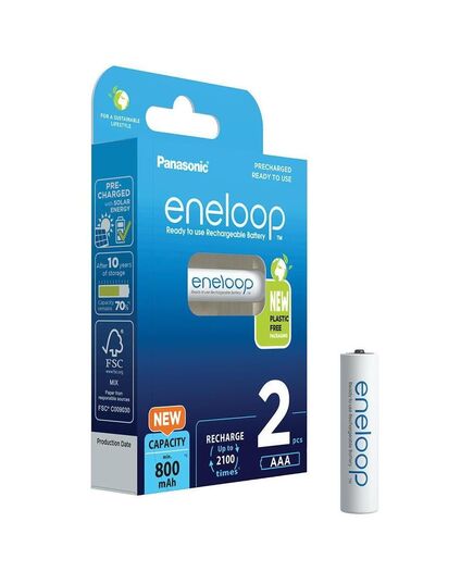 PANASONIC ENELOOP ΕΠΑΝΑΦΟΡΤΙΖΌΜΕΝΕΣ ΜΠΑΤΑΡΊΕΣ AAA NI-MH 800MAH 1.2V 2ΤΜΧ (37509357) (PAN37509357)