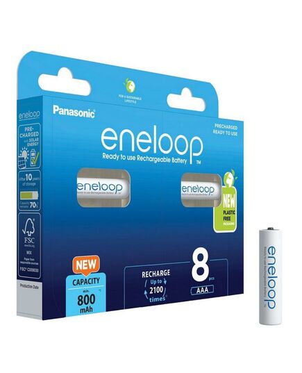 PANASONIC ENELOOP ΕΠΑΝΑΦΟΡΤΙΖΌΜΕΝΕΣ ΜΠΑΤΑΡΊΕΣ AAA NI-MH 800MAH 8ΤΜΧ (37833037) (PAN37833037)