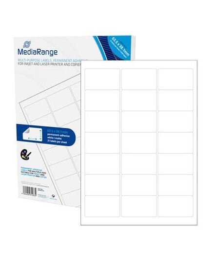 MEDIARANGE ΕΤΙΚΈΤΕΣ ΓΕΝΙΚΉΣ ΧΡΉΣΗΣ 63.5Χ38.1MM. ΛΕΥΚΈΣ (1.050 PACK) (MRINK148)