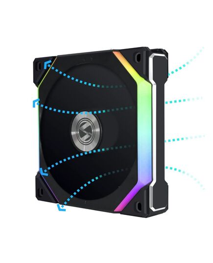 LIAN LI UNI FAN SL 120 V2 REVERSE BLADE SL120V2 BLACK - ARGB PWM CASE FAN (1PCS) NO CONTROLLER