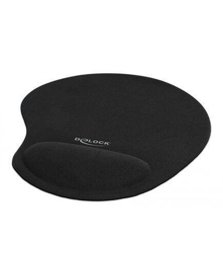 DELOCK MOUSEPAD 12040 ΜΕ GEL ΣΤΉΡΙΓΜΑ ΚΑΡΠΟΎ, 230 X 202MM, ΜΑΎΡΟ