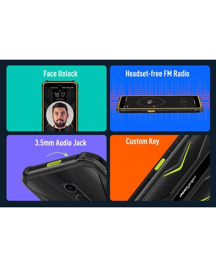 ULEFONE SMARTPHONE ARMOR X12 PRO, 5.45", 4GB, 64GB, 4860MAH, ΜΑΎΡΟ