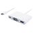 POWERTECH USB-C DOCKING STATION PTH-035, VGA/USB/USB-C PD, ΛΕΥΚΌ