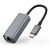 POWERTECH CONVERTER USB TYPE-C ΣΕ ETHERNET RJ45 PTH-044, 1000MBPS, ΓΚΡΙ