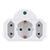 POWERTECH ΑΝΤΆΠΤΟΡΑΣ ΡΕΎΜΑΤΟΣ PT-816, 1X SCHUKO, 2X EURO, 16A, ΛΕΥΚΌΣ