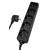 POWERTECH ΠΟΛΎΠΡΙΖΟ PT-870, 5X SCHUKO, 16A, 1,5M, ΜΑΎΡΟ