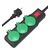 POWERTECH ΠΟΛΎΠΡΙΖΟ PT-1070, 3X SCHUKO, IP44, 16A, 1.5M, ΜΑΎΡΟ