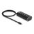 DELOCK USB-C HUB 64233 ΜΕ ΔΙΑΚΌΠΤΕΣ, 4X USB ΘΎΡΕΣ, 10GBPS, ΜΑΎΡΟ