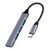 POWERTECH USB-C HUB PT-1113, 4X USB 3.2 GEN 1 ΘΎΡΕΣ, 5GBPS, ΓΚΡΙ